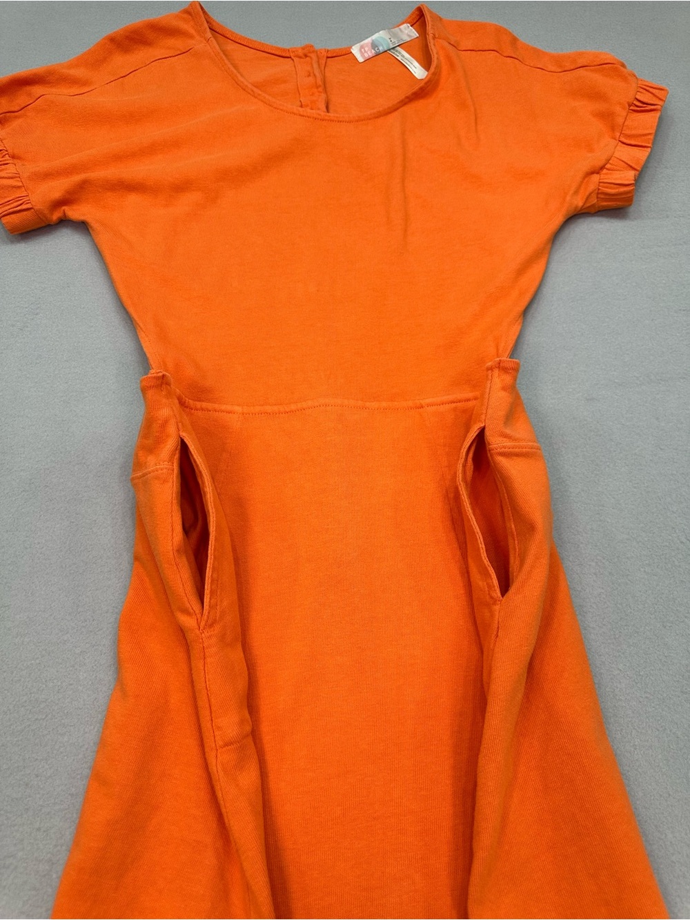 Free People Women's Orange Short Sleeve Casual Dress - Picture 4 of 8